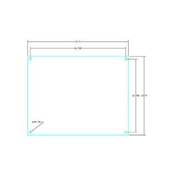 Vynckier Enclosure Systems Vynckier POLYSAFE Pub 25.98" X 25.98" PS Non-Metallic Back Plate PSBP33N